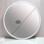 Miroir Rond Résine Blanche 45 cm Épure et Élégance – Image 5