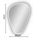 Miroir à LED Ovale 80x60cm Zana Sanilum – Image 8