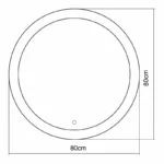 Miroir à LED Ronde 80cm Nasa Sanilum – Image 14