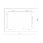 Miroir à LED Sanilum rectangle 80x60cm Jahra – Image 5