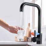 Mitigeur cuisine Noir HAWAYSANI en inox 304 beli – Image 2