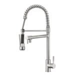 Mitigeur de cuisine Flexible Double robinets Chrome moderne