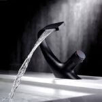 Mitigeur lavabo noir mat cascade ferri – Image 2
