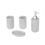 Pack Salle de Bain 6 Accessoires en Ceramique Blanc Seya – Image 4