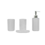 Pack Salle de Bain 6 Accessoires en Ceramique Blanc Seya – Image 3