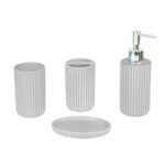 Pack Salle de Bain 6 Accessoires en Ceramique Blanc Seya – Image 2