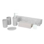 Pack Salle de Bain 6 Accessoires en Ceramique Blanc Seya