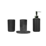 Pack Salle de Bain 6 Accessoires en Ceramique Noir Seya – Image 4