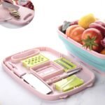 Planche à découper pliable pour cuisine 9 en 1