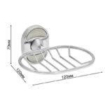 Porte Savon Mural Oval Chrome – Image 4