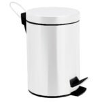 Poubelle à Pédale Blanc en Inox 5L Style – Image 4