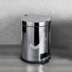 Poubelle à Pédale Chromé en Inox 12L Style