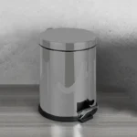 Poubelle à Pédale Gris en Inox 5L Style