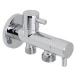 Robinet équerre double de ½ x½ x3/8 bradly