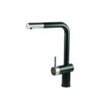 Rolin Mitigeur Evier sur Table Inox Noir Mat