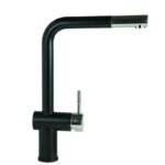 Rolin Mitigeur Evier sur Table Inox Noir Mat – Image 3