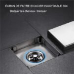 Siphon de Sol en Inox 10x10cm anti-retour – Image 2
