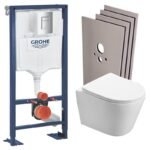 Toilette suspendu avec Mécanisme Grohe