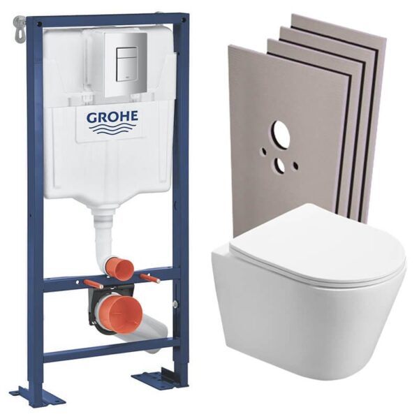 Toilette suspendu avec Mécanisme Grohe