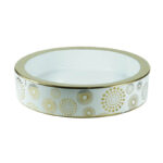 Vasque à poser Octa Rond Blanc Doré en Céramique – Image 4
