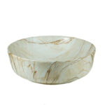 Vasque à poser Disash Effet Marbre Beige en Céramique – Image 4