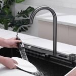 évier de cuisine piano inox 304 avec robinet cascade – Image 3