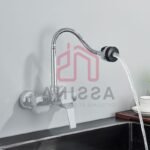 kuksa Bec de Robinet Flexible en Acier Inoxydable Chromé